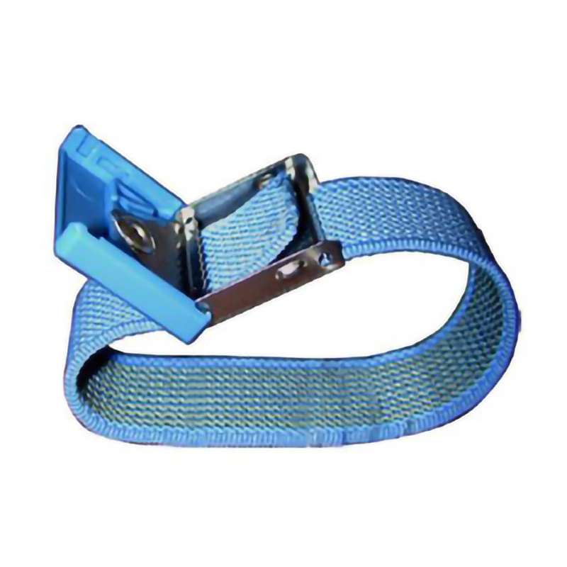 Wrist Strap Only, 4mm Snap, Machined Post, Polyester/Nylon, Blue